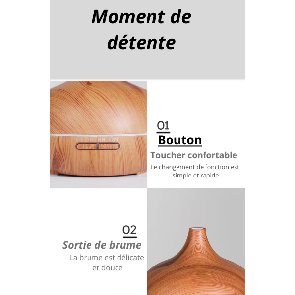 Diffuseur d'huile essentielle 500 ml – Sérénité et élégance